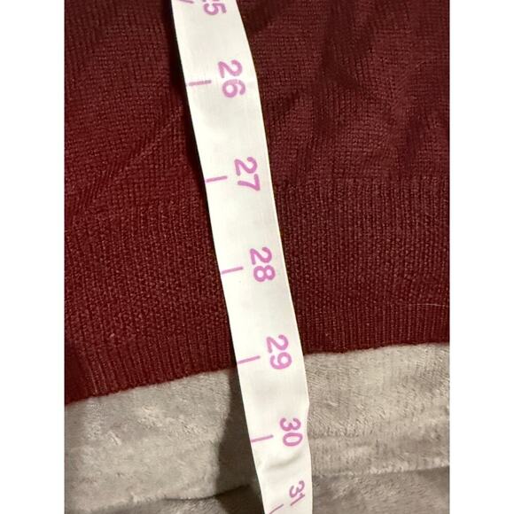 Joseph Abboud Burgundy Classic 100% Merino Pullover Polo Sweater Men's Size XXL - Picture 4 of 5